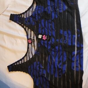 2b bebe S/L MESH OVERSIZED CROP TOP